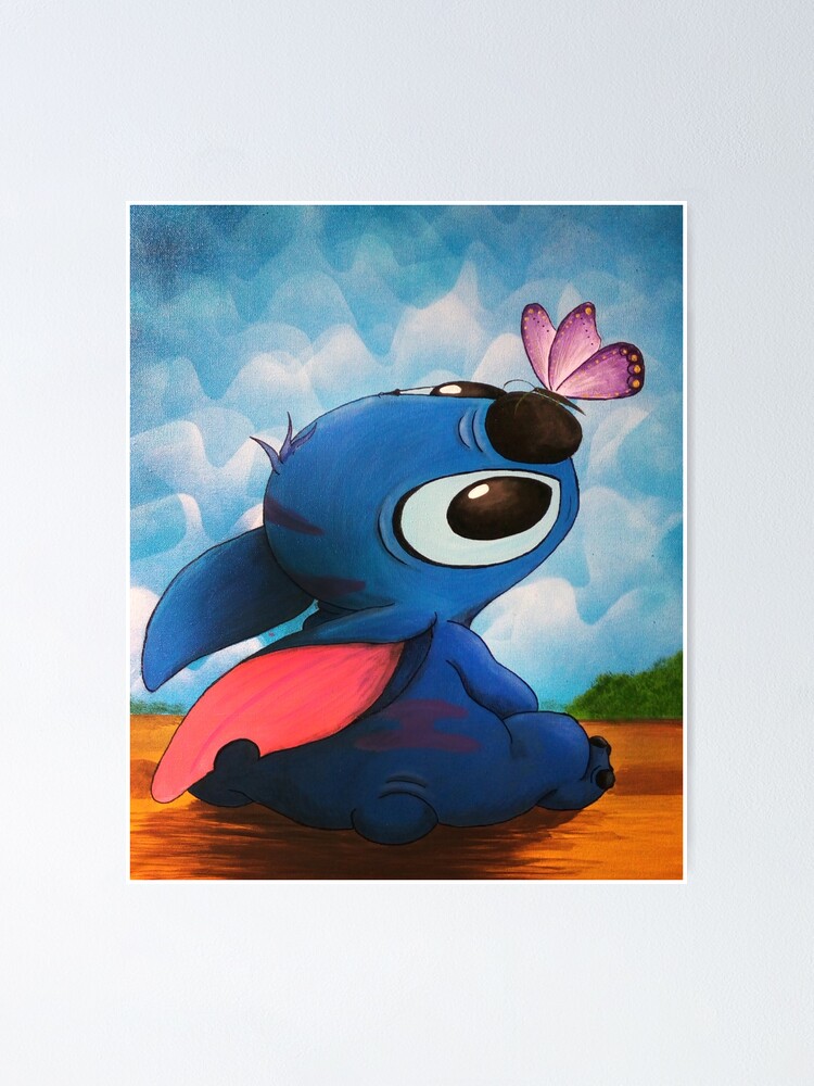 "stitch butterfly disney" Poster by cloudart2868 | Redbubble