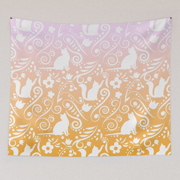 Item preview, Cat and Flowers - Perfect Peach designed and sold by CreativityRoams.