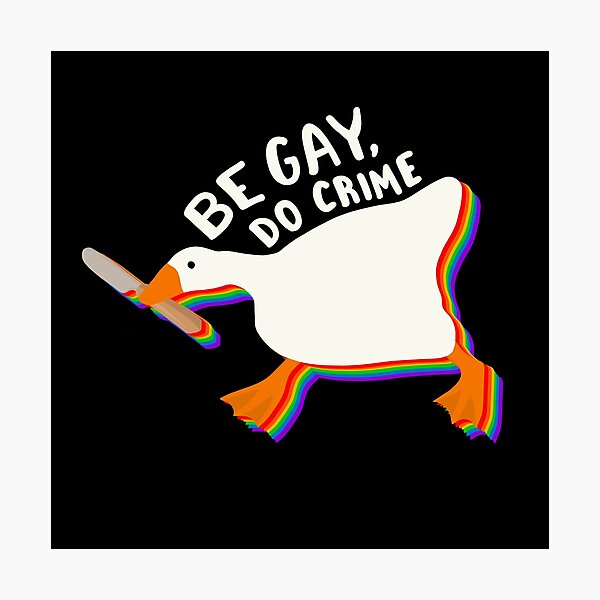 Être gay faire du crime sans titre oie Impression photo
