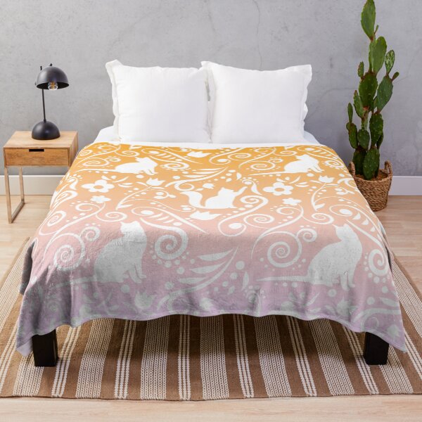 Item preview, Cat and Flowers - Perfect Peach RS designed and sold by CreativityRoams.