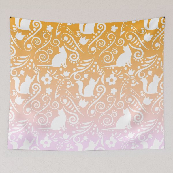 Item preview, Cat and Flowers - Perfect Peach RS designed and sold by CreativityRoams.