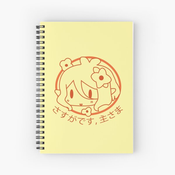 with his typical "sasugadesu Spiral Notebook