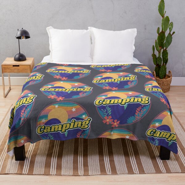 Item preview, Camping Mountain Night Moon Flower Hippie Forest 70s 80s Vacation Holiday Summer Gift designed and sold by TheAplus.