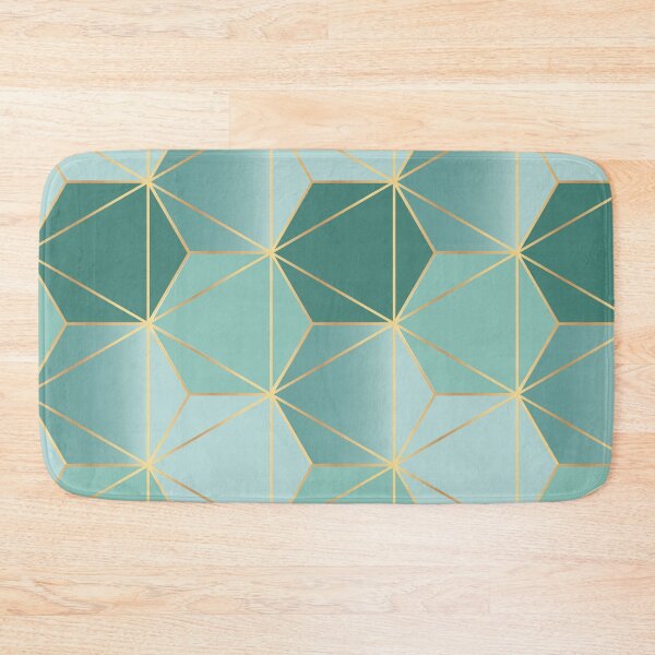 Item preview, cool mint and gold honeycomb pattern designed and sold by PerfectTees03.
