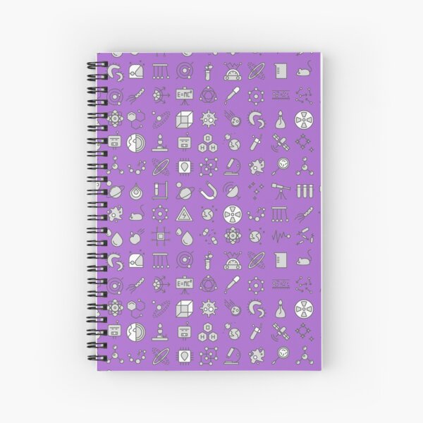 Science Icons Spiral Notebook