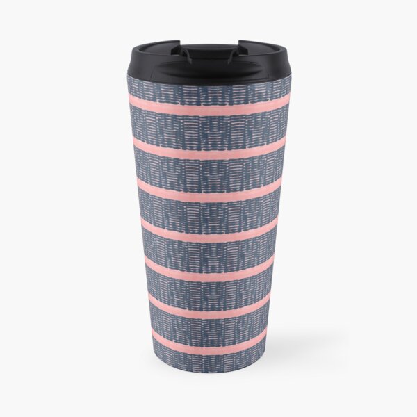 Grey pattern stripes Travel Mug
