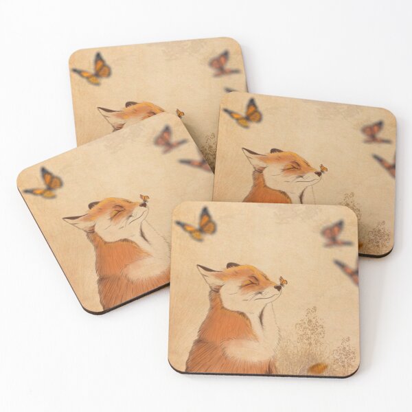 Item preview, Fox and butterfly designed and sold by ClaraLusso.