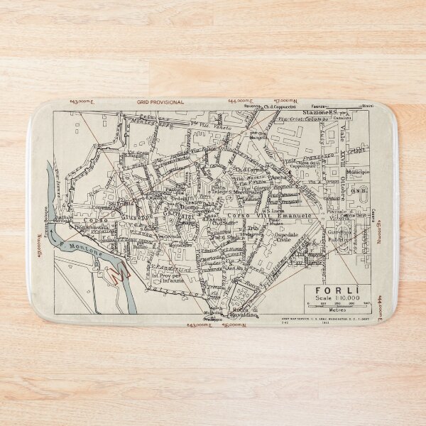 Item preview, Vintage Forli Italy Map (1943) designed and sold by BravuraMedia.
