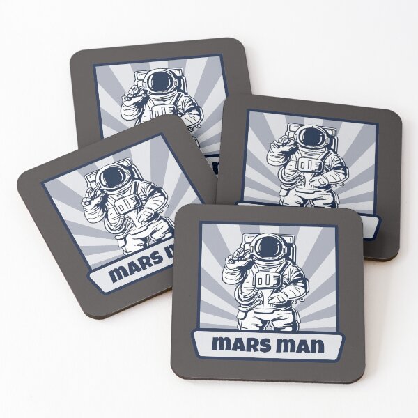 Item preview, Astronaut Mars Man Alien Space Spaceship Planet 80s interplanetary travel Gift designed and sold by TheAplus.