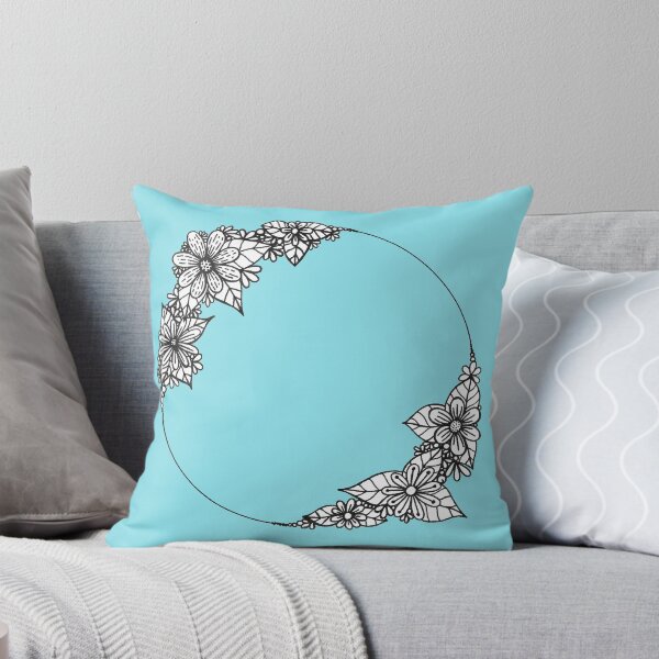 Item preview, MONOCHROME FLOWER WREATH designed and sold by Jenna Hilton Doodles.