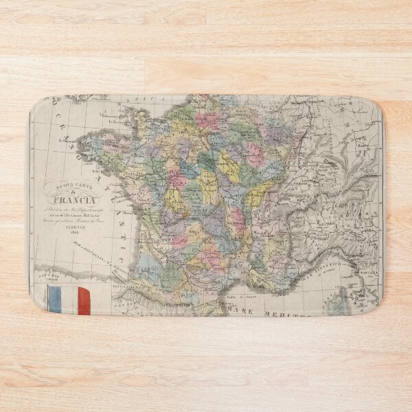 Item preview, Vintage France Map (1842) designed and sold by BravuraMedia.
