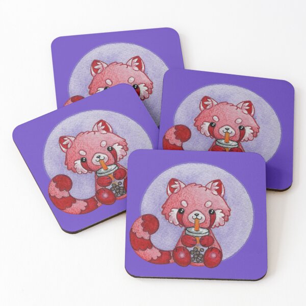 Item preview, Red Panda Bubble Tea designed and sold by ChristieCoxArt.