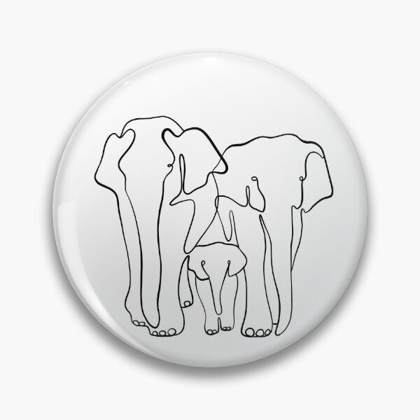 Item preview, Elephants family in black designed and sold by SibMa.