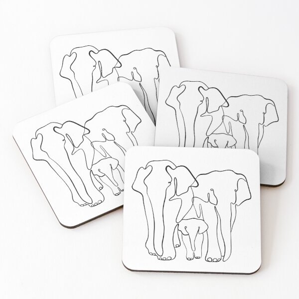 Item preview, Elephants family in black designed and sold by SibMa.