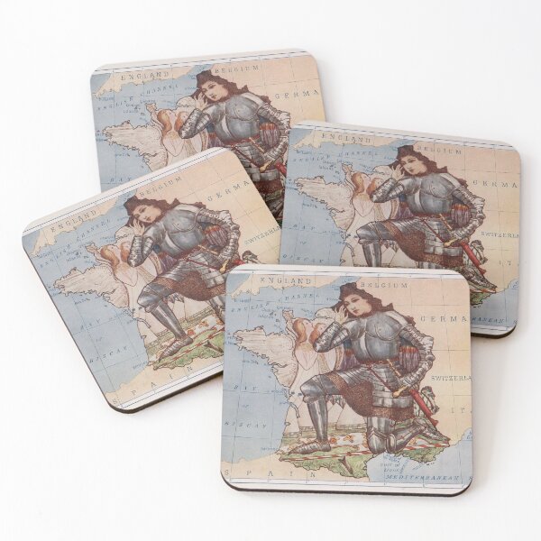 Item preview, Vintage France Joan of Arc Illustrative Map (1912) designed and sold by BravuraMedia.