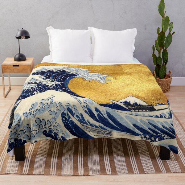 Item preview, The Great Wave Off Kanagawa by Hokusai - Golden version designed and sold by DejaVuStudio.