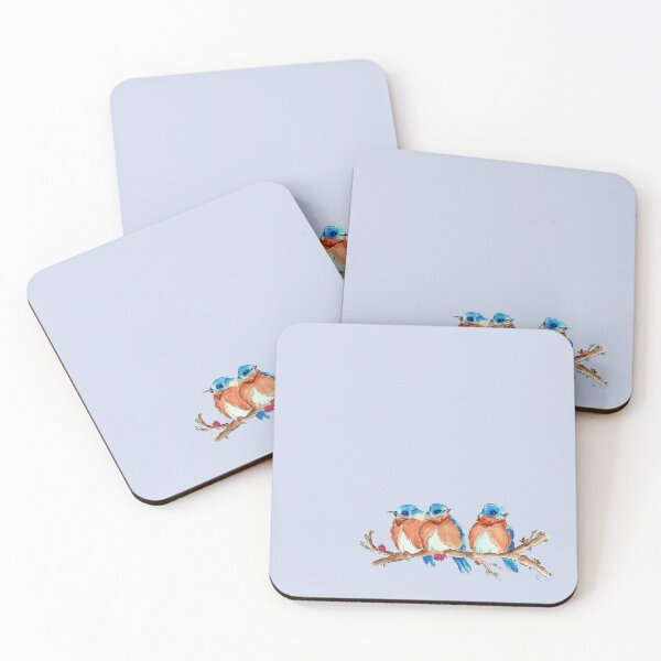 Item preview, Watercolor bluebirds  designed and sold by KatieCaelum.