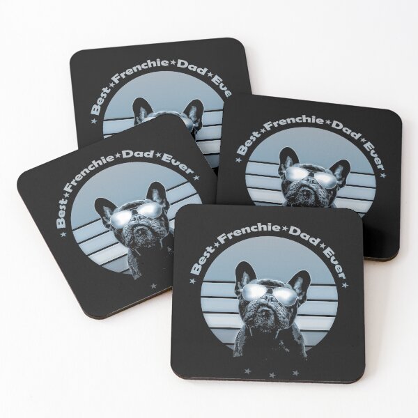 Item preview, Best Frenchie dad Ever, French bulldog lovers blue vintage style designed and sold by Collagedream.