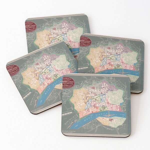 Item preview, Vintage Frankfurt Germany Map (1844) designed and sold by BravuraMedia.