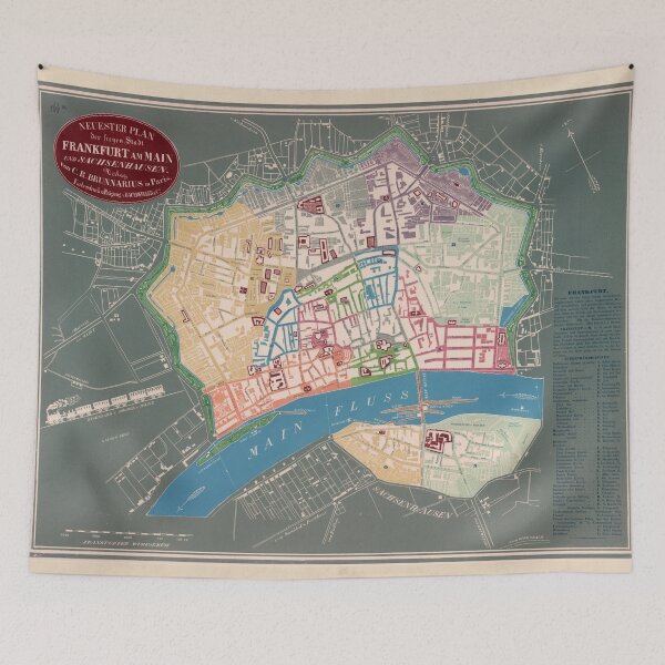 Item preview, Vintage Frankfurt Germany Map (1844) designed and sold by BravuraMedia.