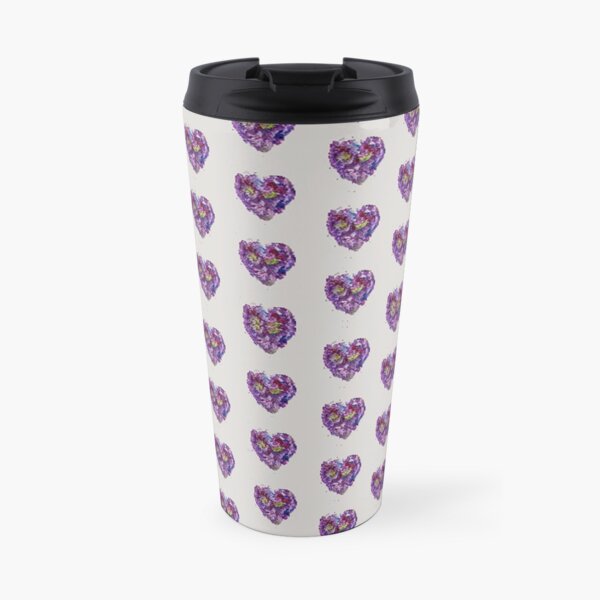 Wandering Purple Hearts Travel Mug