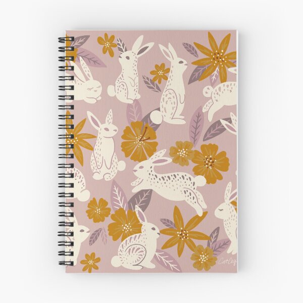 Item preview, Bunnies & Blooms – Mauve & Ochre Palette designed and sold by Cat Coquillette.