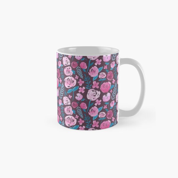 Watercolor Florals - Dark Classic Mug