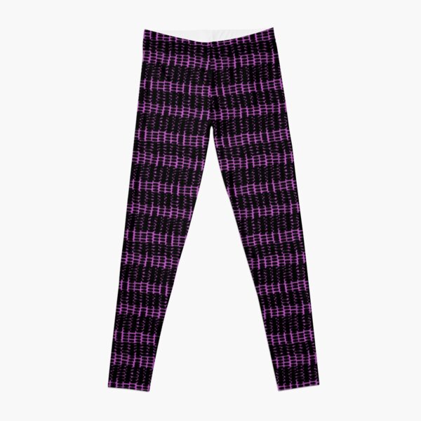 Grey pattern stripes and fuchsia Leggings