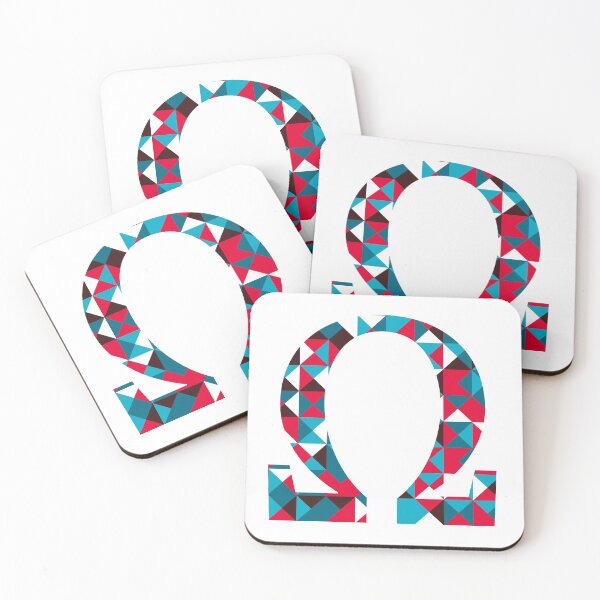 Item preview, Greek alphabet, Omega polygonal geometric letter  designed and sold by elgreko.