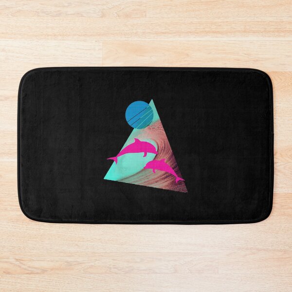 Item preview, Vaporwave Dolphin graphic Funny Dolphins Surfing Waves print designed and sold by D-C-Designs.