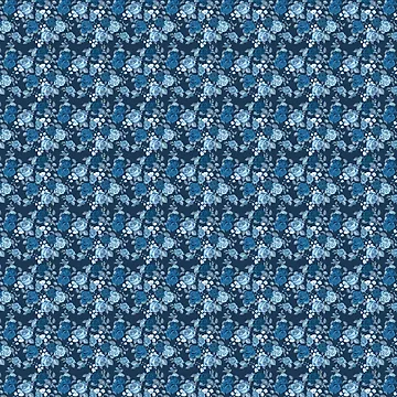 Artwork thumbnail, Printed Blue Roses by RitzuPaul