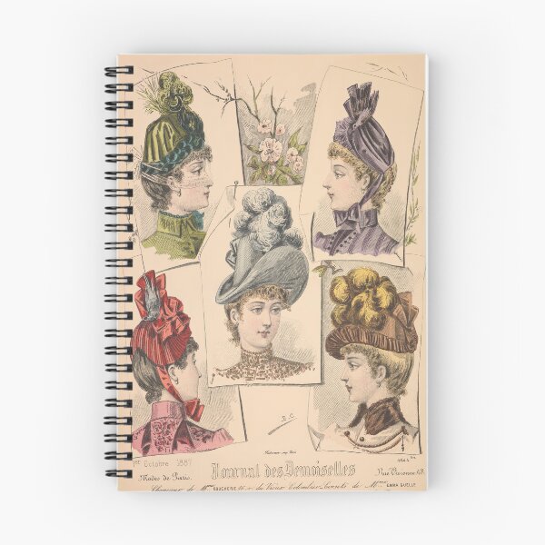 Item preview, Victorian Hats Fashion Plate from a 1887 Paris Journal designed and sold by Vintage-TM.