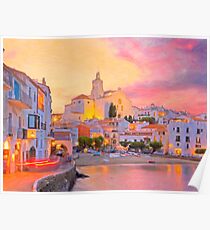 costa brava spain pastel Poster