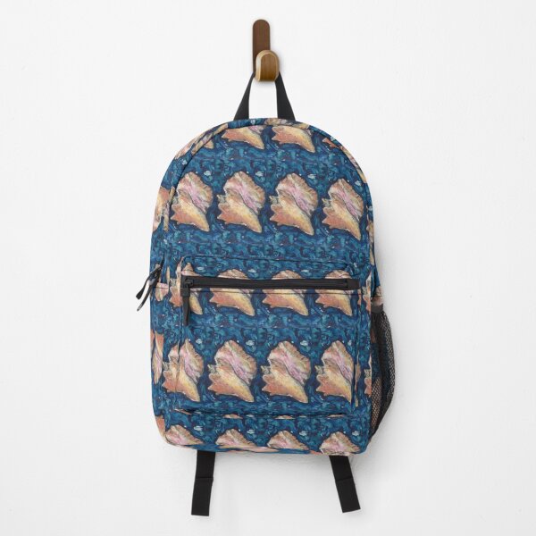 SEA SHELL CONCH SHIMMER on masaic ocean floor Backpack
