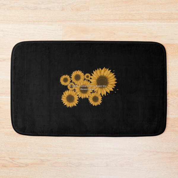 Item preview, It Takes a Little Rain To Make The Flowers Grow - Sunflower Motivational Quote designed and sold by Shoomoodle.