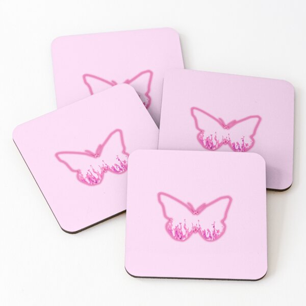 Item preview, Neon butterfly with pink flames designed and sold by bella vallejo.