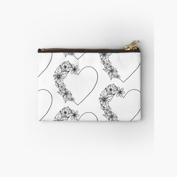 Item preview, HEART WREATH WITH FLOWERS AND LEAVES designed and sold by Jenna Hilton Doodles.