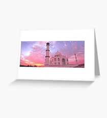 Taj Mahal Pink Sunset Greeting Card