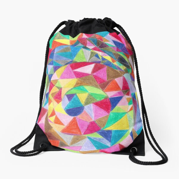 Colourful shell horn Drawstring Bag
