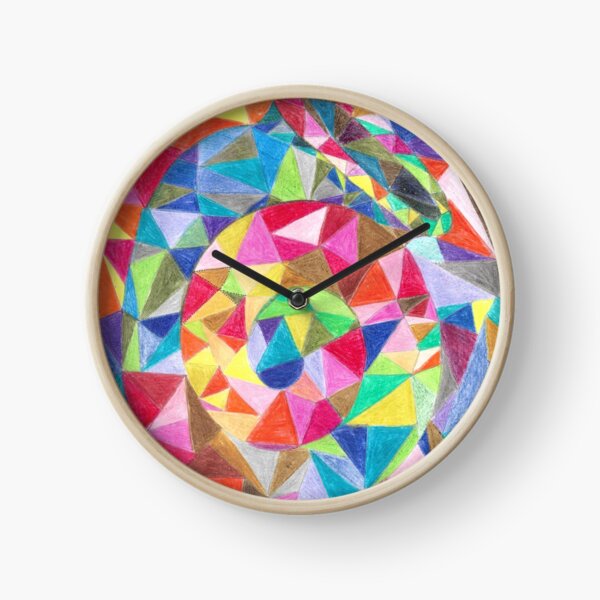 Colourful shell horn Clock