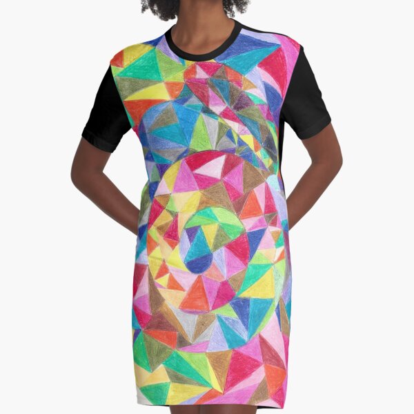 Colourful shell horn Graphic T-Shirt Dress
