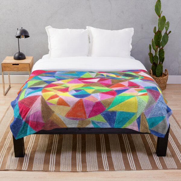 Colourful shell horn Throw Blanket