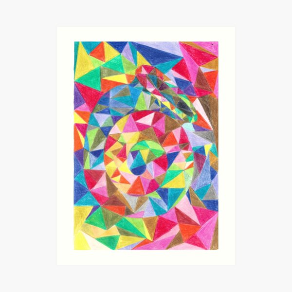 Colourful shell horn Art Print