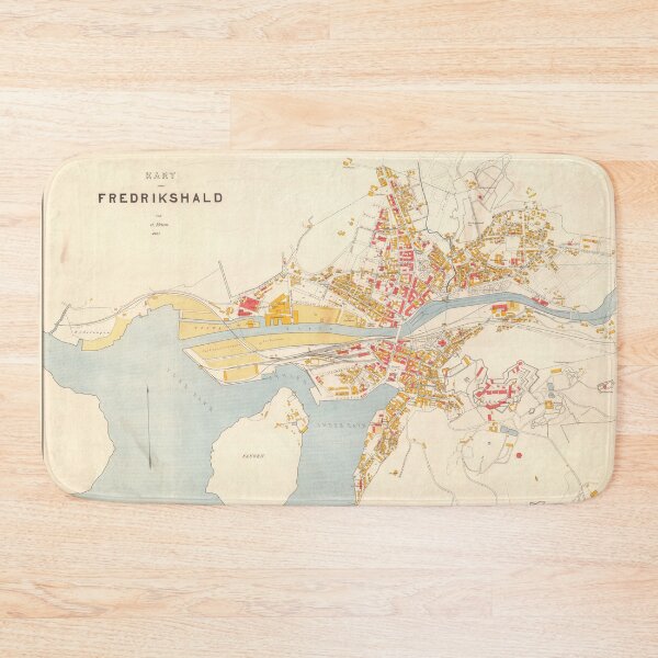 Item preview, Vintage Halden Norway Map (1905) Frederikshald Atlas designed and sold by BravuraMedia.