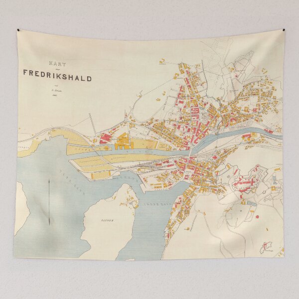 Item preview, Vintage Halden Norway Map (1905) Frederikshald Atlas designed and sold by BravuraMedia.