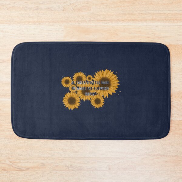 Item preview, It Takes a Little Rain To Make The Flowers Grow - Sunflower Motivational Quote - Bold Text  designed and sold by Shoomoodle.