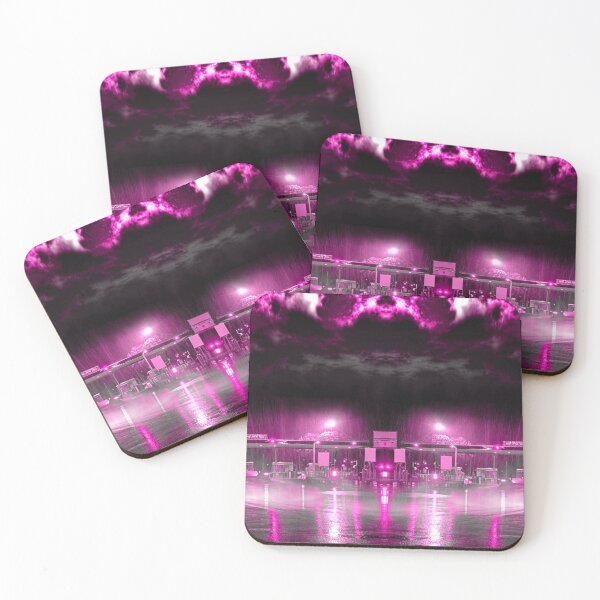 Item preview, Highway Night Tolls In The Rain, Purple Reflections On Asphalt Monochromatic Art designed and sold by Flavio Vieri.