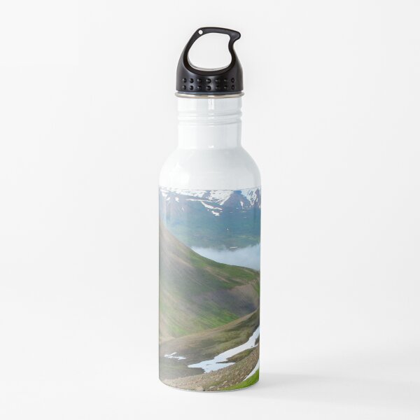 Watercolor Landscape, Trollskagi 29, Iceland Water Bottle