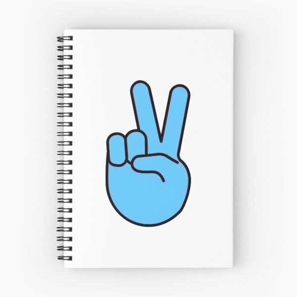 Item preview, Blue Peace Sign Fingers ✌️ Black Outlined Design  designed and sold by byemma.