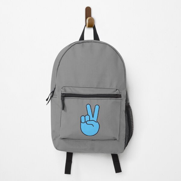 Item preview, Blue Peace Sign Fingers ✌️ Black Outlined Design designed and sold by byemma.